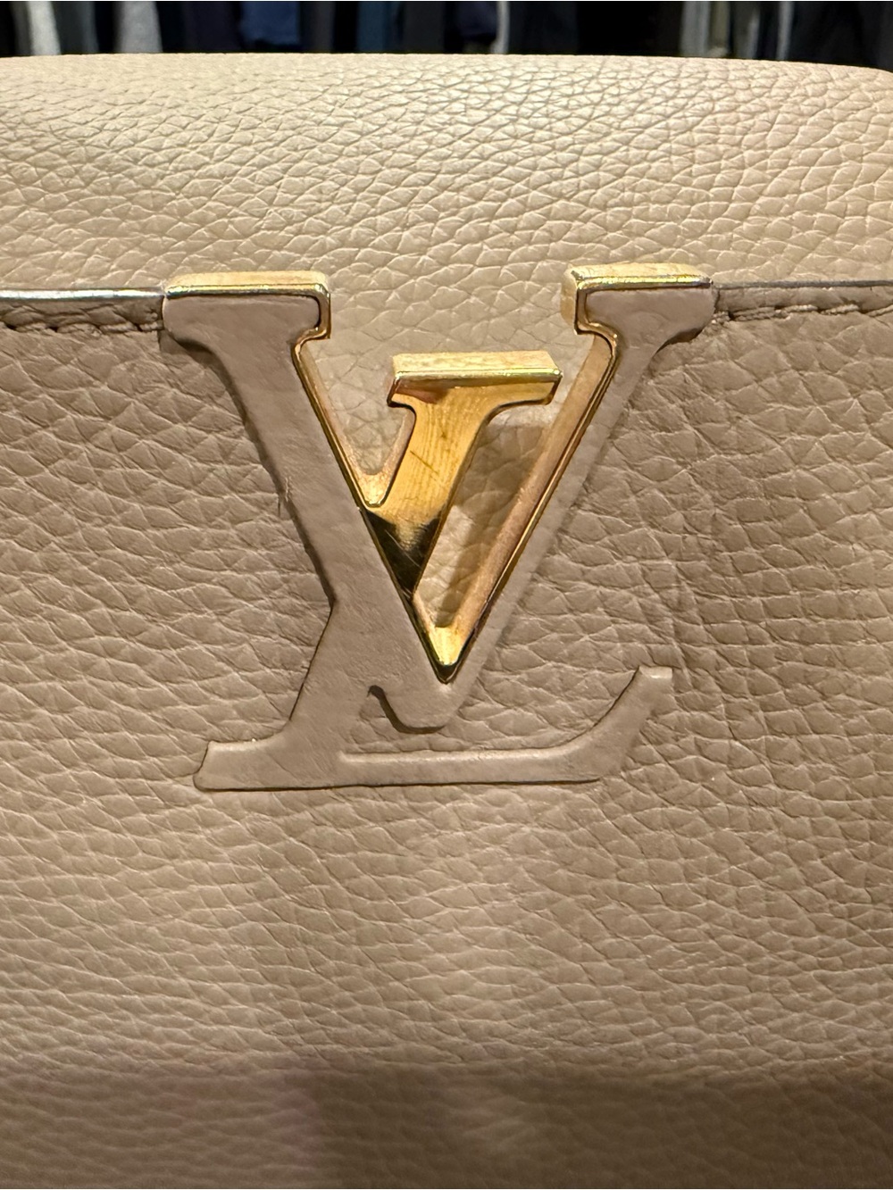 Louis Vuitton Beige/Taupe Leather Top Handle Satchel - Picture 2 of 7